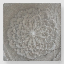 Mandala Carved Stone Photo Marble Stone Underlägg Sten