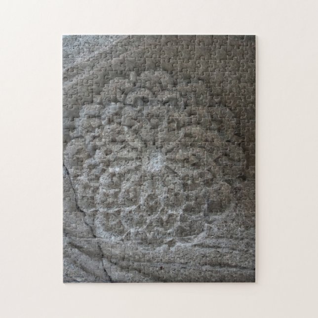 Mandala Carved Stone Photo Puzzle med Gift Box Pussel (Vertikal)