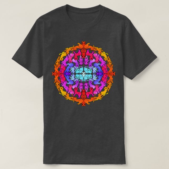 Mandala Cat T Shirt (Design framsida)