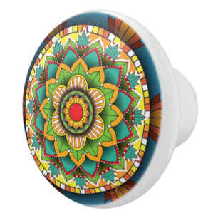  Mandala Ceramic Knob Knopp
