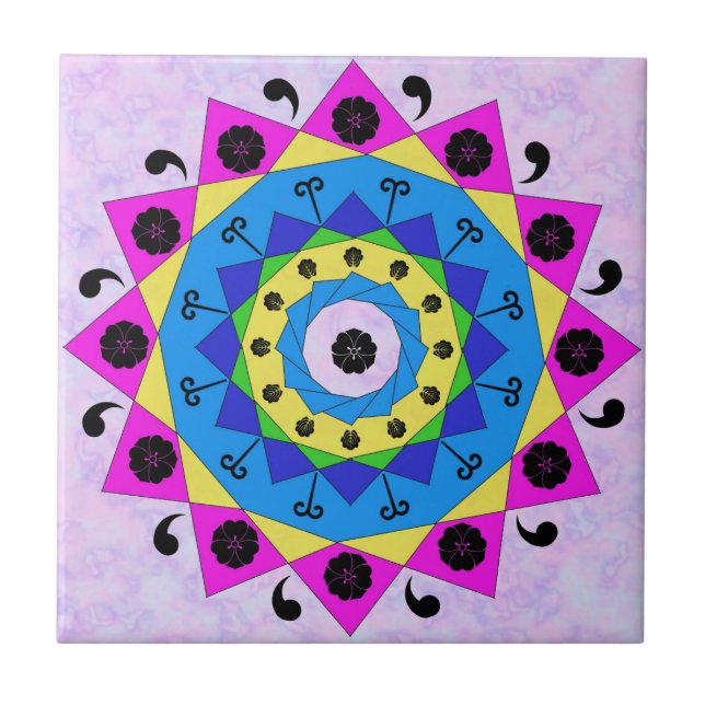 Mandala Ceramic Tile Kakelplatta (Framsidan)