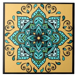 Mandala Ceramic Tile Kakelplatta