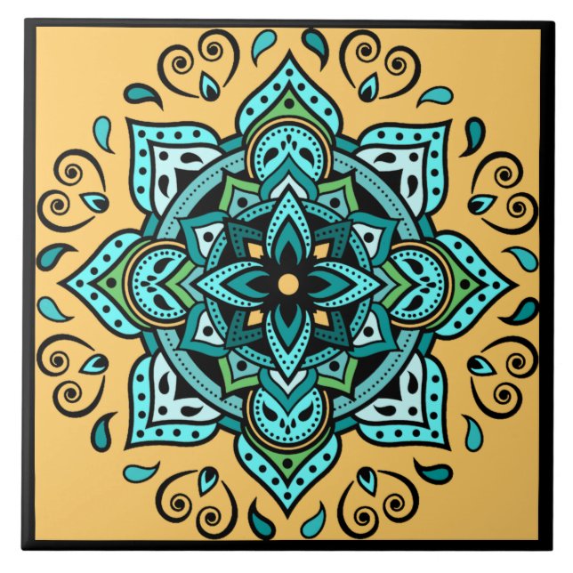 Mandala Ceramic Tile Kakelplatta (Framsidan)