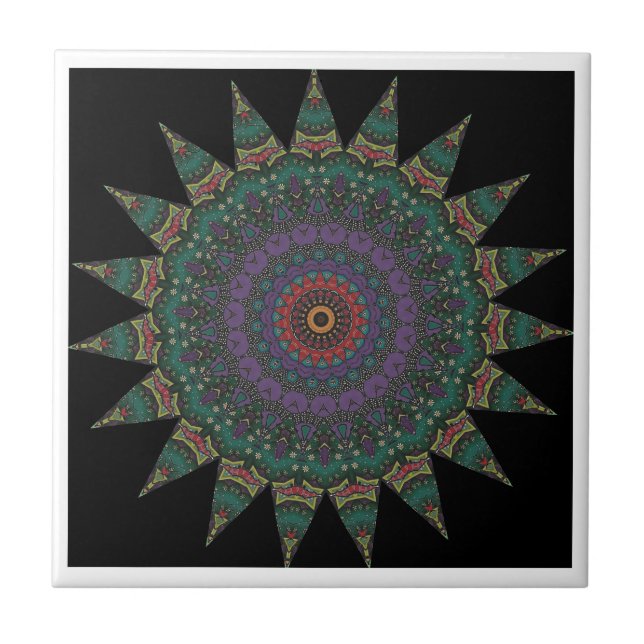 Mandala Ceramic Tile Kakelplatta (Framsidan)