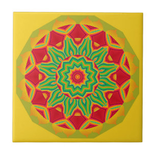 Mandala Ceramic Tile Kakelplatta