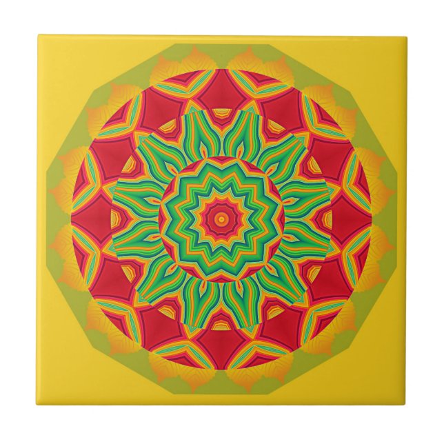 Mandala Ceramic Tile Kakelplatta (Framsidan)