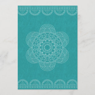 Mandala Chic Hipster 40: e födelsedagskalenderns G Inbjudningar