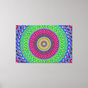 Mandala Circle Art A3 Stretched Kanvastryck
