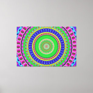 Mandala Circle Art A5 Stretched Kanvastryck