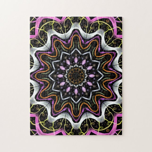 Mandala Circle Art Bright Kreativ Mönster Pussel (Vertikal)