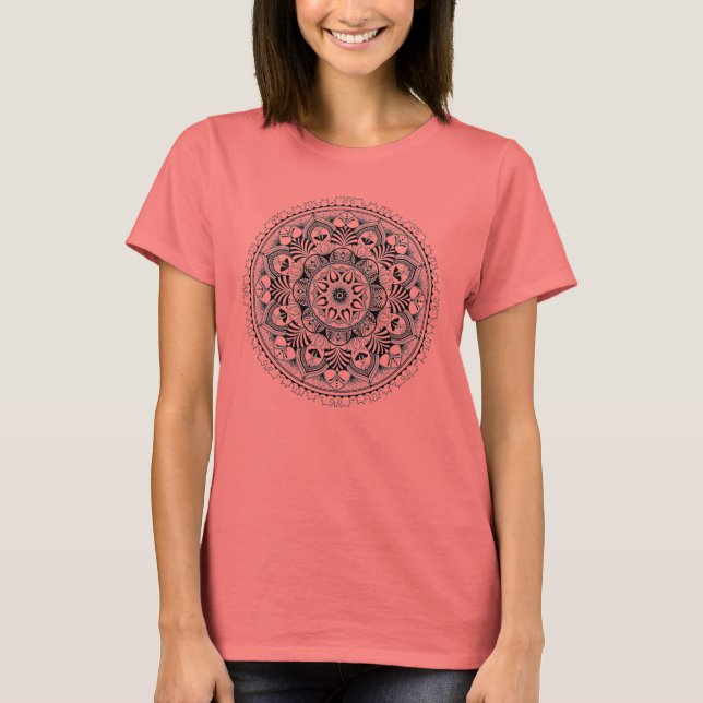 Mandala Circle Tee Shirt (Framsida)