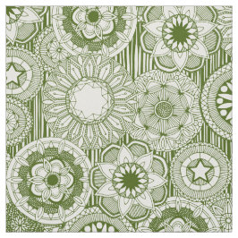 mandala cirque-grönt vit tyg