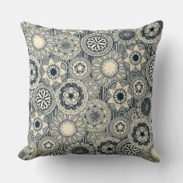 mandala cirque indigo kräm kudde