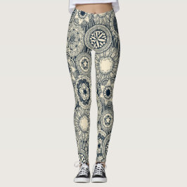 mandala cirque indigo kräm leggings