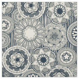 mandala cirque indigo kräm tyg