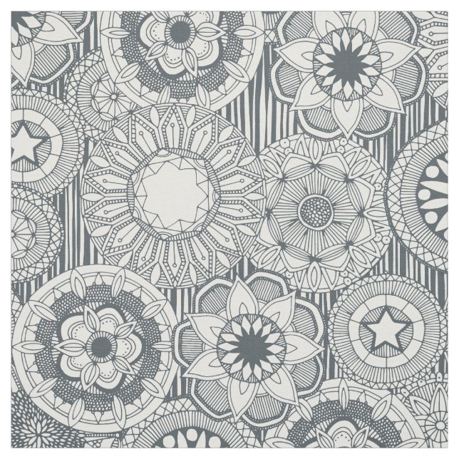 mandala cirque metall white tyg (Provkarta)