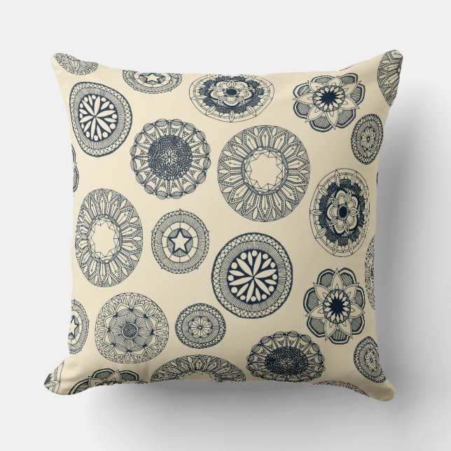 mandala cirque spot kräm kudde (Framsida)