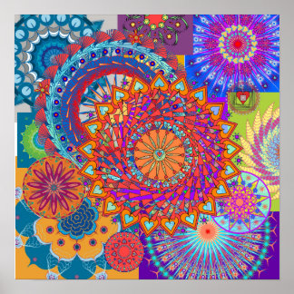 Mandala Collage Poster