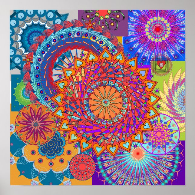 Mandala Collage Poster (Framsidan)