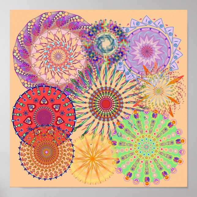 Mandala Collage Three Poster (Framsidan)