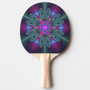 Mandala Colorful Striking Fractal Art Kaleidoscope Pingisracket