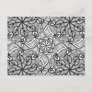 Mandala Coloring Abstrakt Mönster vykort nr 1