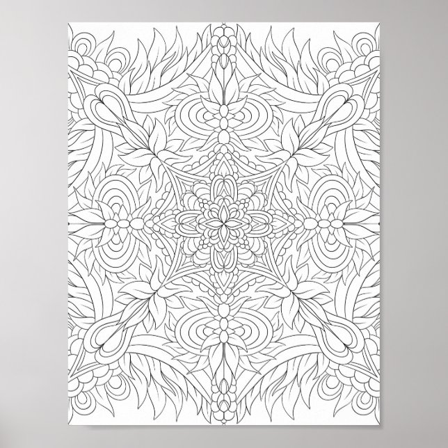 Mandala Coloring Poster (Framsidan)