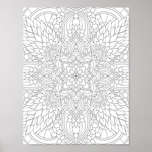 Mandala Coloring Poster (Framsidan)