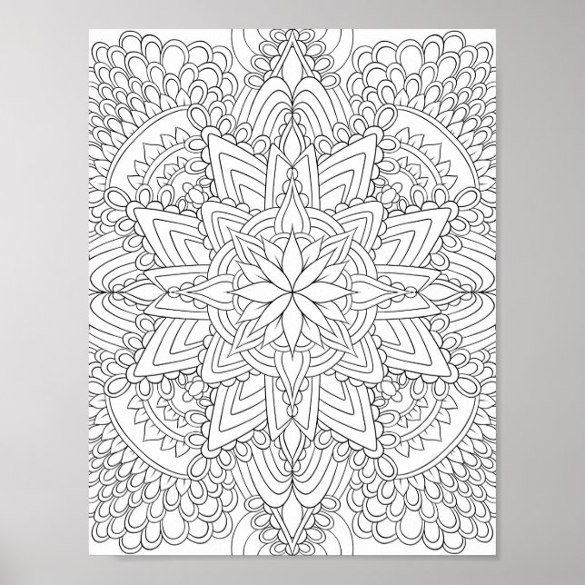 Mandala Coloring Poster (Framsidan)