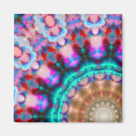 Mandala-colorpink-red-blue-kaleidoskop Magnet