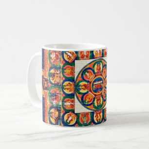 Mandala Cosmic Diagram for Meditation Kaffemugg