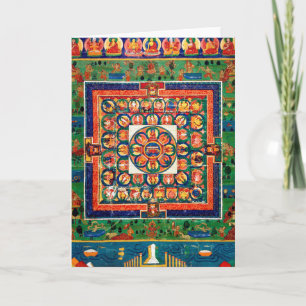 Mandala Cosmic Diagram for Meditation Kort