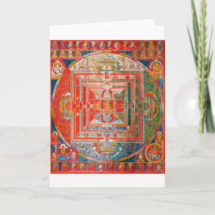 Mandala Cosmic Diagram for Meditation Kort