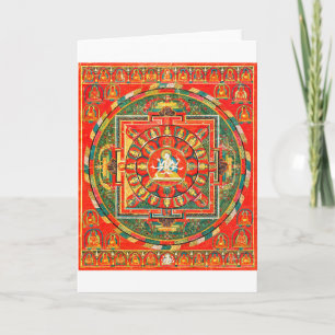 Mandala Cosmic Diagram för meditation Kort
