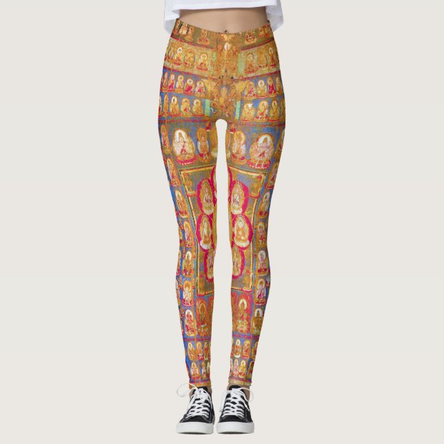 Mandala Cosmic Diagram for Meditation Leggings (Framsida)