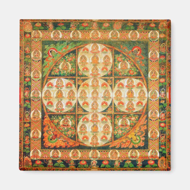 Mandala Cosmic Diagram for Meditation Magnet (Framsidan)