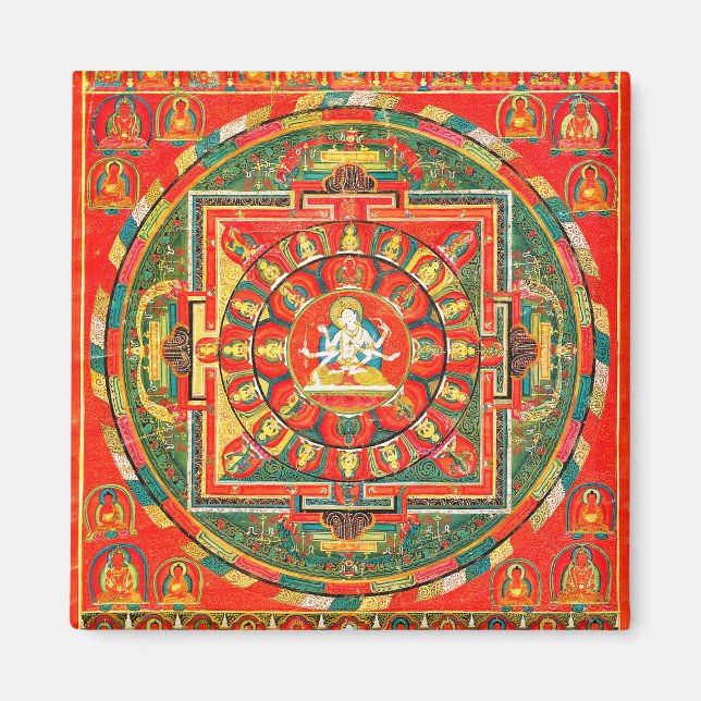 Mandala Cosmic Diagram for Meditation Magnet (Framsidan)