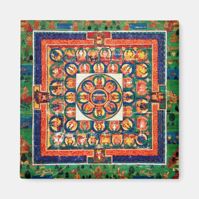 Mandala Cosmic Diagram for Meditation Magnet (Framsidan)