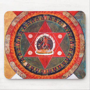 Mandala Cosmic Diagram för meditation Musmatta