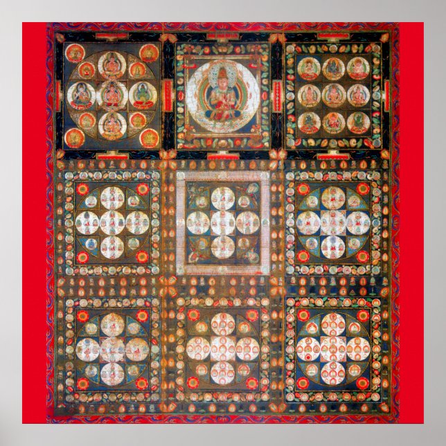 Mandala Cosmic Diagram for Meditation Poster (Framsidan)
