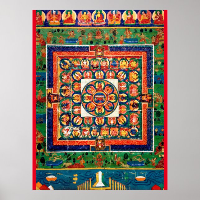 Mandala Cosmic Diagram for Meditation Poster (Framsidan)