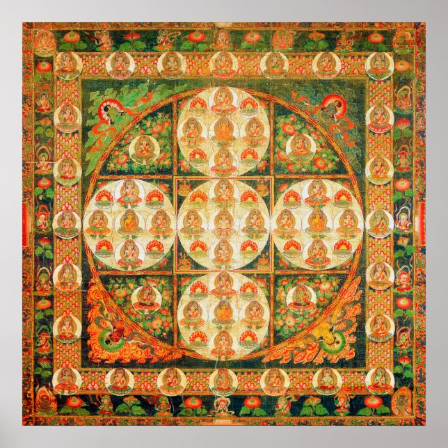 Mandala Cosmic Diagram for Meditation Poster (Framsidan)