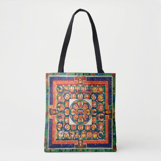 Mandala Cosmic Diagram for Meditation Tygkasse (Framsida)