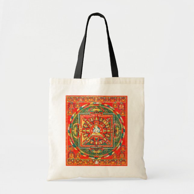 Mandala Cosmic Diagram för meditation Tygkasse (Framsidan)