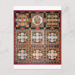 Mandala Cosmic Diagram for Meditation Vykort