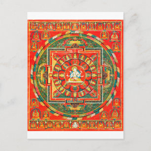 Mandala Cosmic Diagram for Meditation Vykort