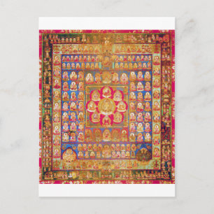 Mandala Cosmic Diagram for Meditation Vykort