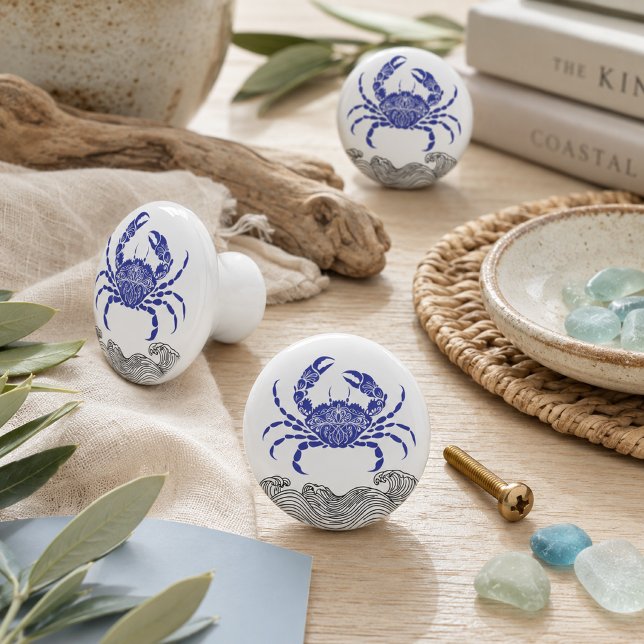 Mandala Crab – Coastal Blue  Knopp (Skapare uppladdad)