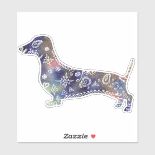 Mandala Dachshund Klistermärken
