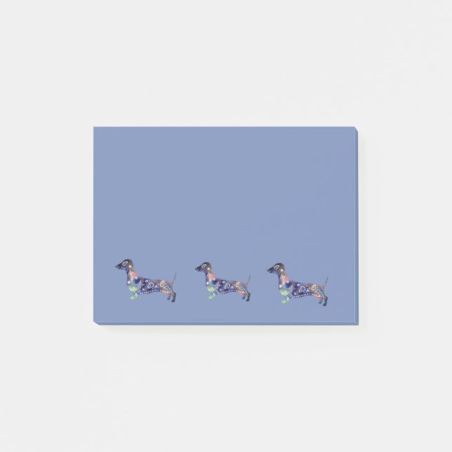 Mandala Dachshund teckning Post-it Notes (Framsida)